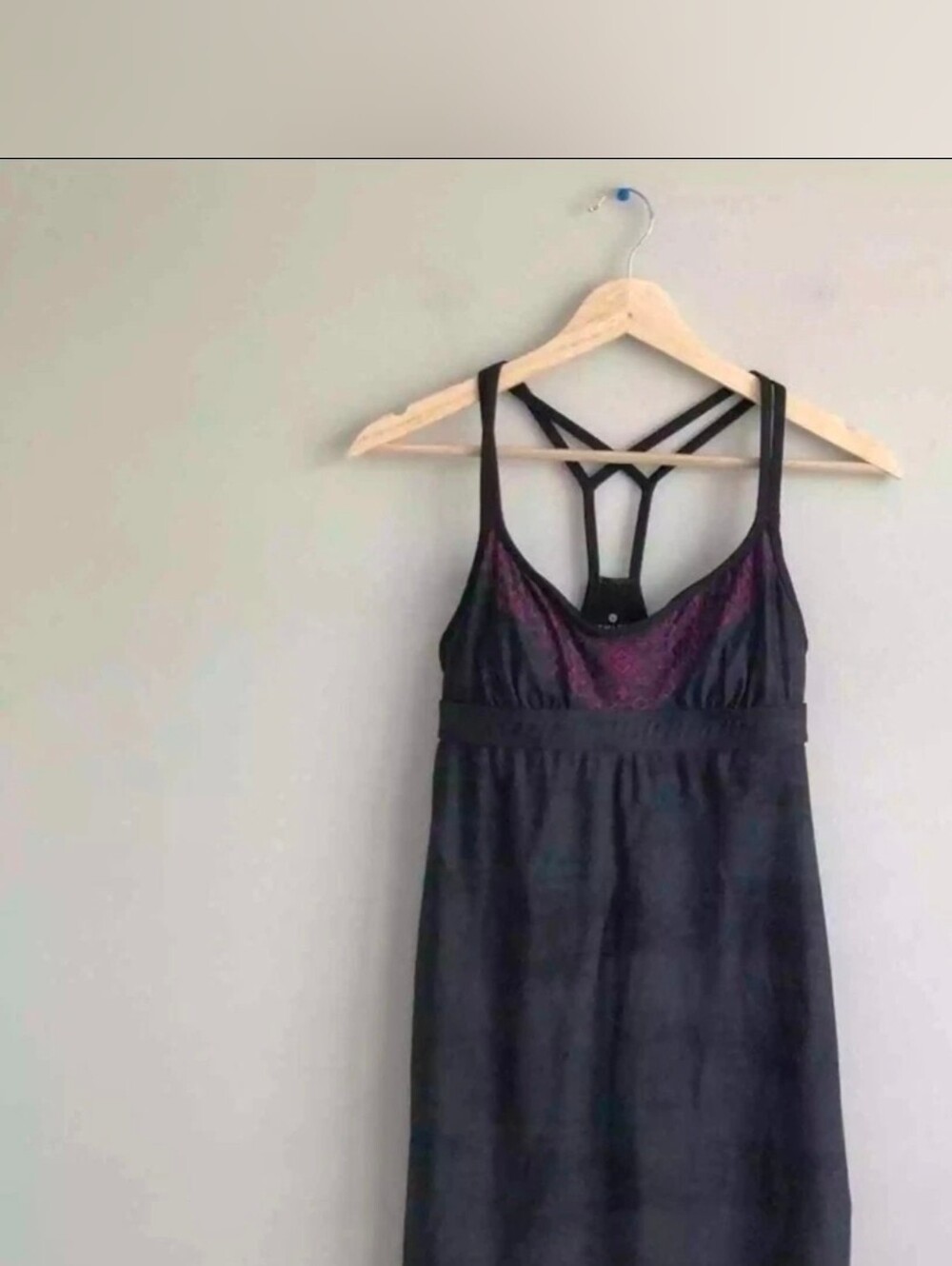 Athleta Black Purple Printed Swimsuit Dress Women's Size Extra - Size XL